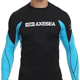 axesea Men Long Sleeve Rash Guard Quick-Dry UPF 50+ Lightweight Swimsuit Swim Shirt-picture-28