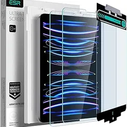 ESR 2 Pack Armorite Screen Protector for iPad Air (5th/4th Gen) and iPad Pro 11 (2022/2021/2020/2018), Tempered-Glass Film with Easy Application Tray, Military-Grade Protection-picture-30