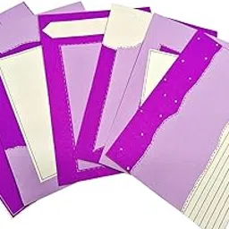 Handmade Designer Sheets A4 Size (Pack of 10) – Dual Tone Purple and Lavender Craft Paper for School Projects, Scrapbooking, Card Making, Journals, DIY Art & Craft, Decorative Handmade Paper Sheets-picture-22