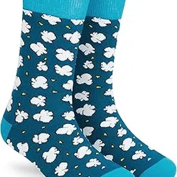 dynamocks Men's and Women's Combed Cotton Crew Length Socks (Pack of 1, Multicolour, Free Size)-picture-10