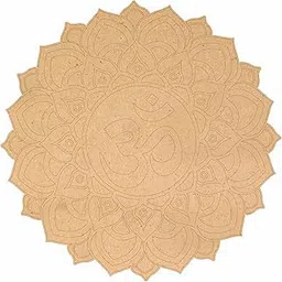 Pre Marked MDF Cutout 8inch for Clay Art om Flower Design Symbol Pre-Marked Cutout Wooden MDF Shapes 1Pcs-picture-20