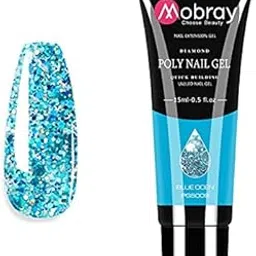 MOBRAY Glitter Nail Extension Poly Nail Gel from BELLE GAGA ™ Extend Builder Gel Finger Nail Extension UV LED Acrylic Builder Gel (Blue Ocen)-picture-27