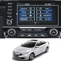 ARMOUR GUARDS 9H Unbreakable GLOSSY FINISH Screen Protector Compatible With HONDA CIVIC 2019 CAR Touch Screen Infotainment System (7 inch)-picture-36