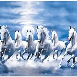 POSTER WALLAH 7 Running Horses Poster for Lucky Vastu Home Office and Student Room Wall Decor HORS2 (18X12 inch)-image-18