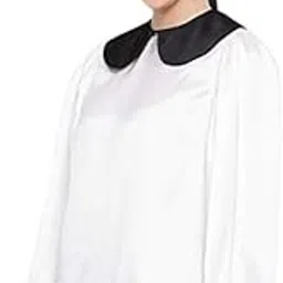 Guntas Madan Women's Polyester Contrast Collar Round Neck White Full Sleeves Casual Top-picture-31