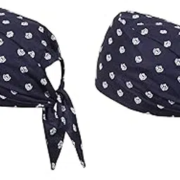 BISMAADH 2 Piece Khanda Printed 100% Cotton Adjustable Patka, Bandana, Skull Cap for Men & Women (1-BLUE)-picture-55