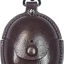 Zitel® Case Compatible with Google Pixel Buds Pro 2 (2024) / Pixel Buds Pro (2022) PU Leather Metal Snap Closure with Keychain - Coffee Brown-picture-14