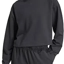 adidas Women Sweatshirts | Power 3S Hoodie | Black |-picture-50