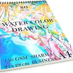SUKECHI A4 Sketch book For Drawing, Sketching, 80 Pages, Set of 1, Smooth 150 GSM Size A4 (28X21 cm)-picture-24