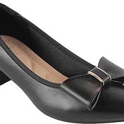 tresmode MONALISE Women's Block Heels Pumps Leather - Almond Toe Ladies Footwear Soft Comfortable Sandals-picture-40