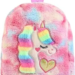 agc Bag For Kids, Unicorn Backpack Cute Unicorn Bag Soft Fluffy Plush Handbag Bag Irresistibly Attractive Charming Design Bag Gifts for Kids Girls (Multicolor As Per Availability Ships) (Pack Of 1)-picture-16