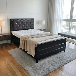 Wrought Iron Platform Bed Frame with Storage Box (4 x 6 feet, Small Double)-picture-16