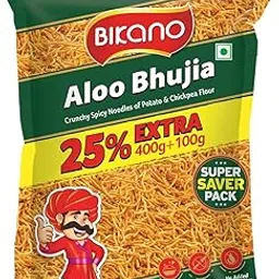 Bikano Aloo Bhujia | Crunchy Texture | 400g pack+25% Extra | All time favourite Indian Namkeen-picture-16