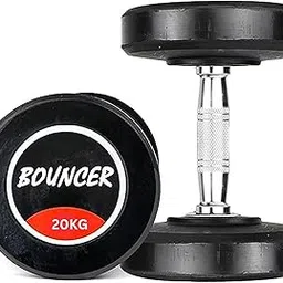 VAQUITA® Dumbbell set 50kg(25kg X 2) | "Round Dumbbell - Cast Iron with Durable Rubber Coating for Strength Training"-picture-24