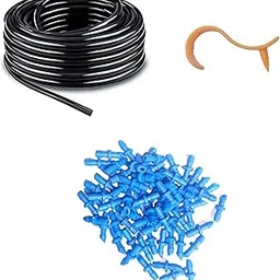 NEXTGEN AGRO Drip Irrigation Accessories Pin Connectors (120 Pieces) and 4 mm Feeder Line Pipe, 30 m (Black)-picture-35