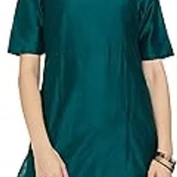 amazon brand - tavasya Women's Polyester Solid Straight Festive Kurti-picture-19