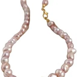 venus gems gallery Pearl Necklace Original Certified Standard Looking Pink Pearl Necklace Set For Women & Girls South Sea Freshwater Pearl Necklace For Valentine Gift 54 Beads Pearl Choker पर्ल नेकलेस-picture-10