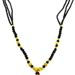 Gold Plated Mangalsutra Chain for Women & Girl � (Black)-image-6