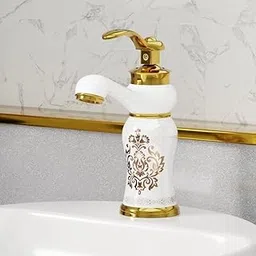 B Backline Basin Mixer Tap | Faucet Hot & Cold Bathroom Basin Tap Pillar tap for Basin | Tap for Bathroom & Livingroom (Gold)-picture-48