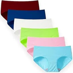 diving deep Women's Cotton Underwear, Multicolor Brief, Strechy Breathable Hipster Panties for Women, Ladies Underpants, Regular and Plus Size, Pack 6-picture-38
