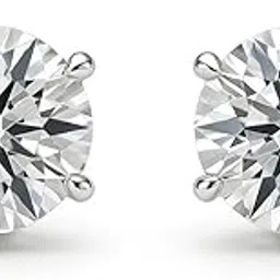silverwala 925-92.5 Sterling Silver Princess Cut Real Cubic Zirconia Stud Earrings For Men,Women,Children,Boys and Girls-picture-18