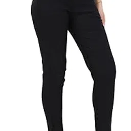 lyecra find your fit LYECRA Cotton Lycra Ankle Length Pants for Women | Plus Size Stretchable Cigarette Fit with 2 Pockets | Casual & Formal Wear | Black-picture-12