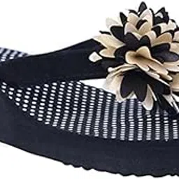 bhains ki ankh Latest Women heeled and Flower Design fancy slippers for women Size 5-picture-33