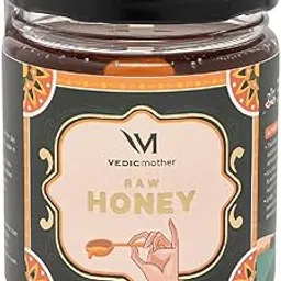 VEDIC MOTHER Raw Organic Honey (300 gm) 100% Pure & Natural - Original Shad Unprocessed Unfiltered Unpasteurised | Rich In Vitamins & Minerals, Immunity Booster - Sugar Free Honey Face, Baby/Kids-picture-18