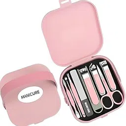 8-in-1 Nail Clipper Set - Professional Manicure Pedicure Kit for Men & Women, Stainless Steel Nail Cutter & Scissors, Portable Grooming Kit for Fingernails & Toenails, Travel Gift Set (PINK)-image-87