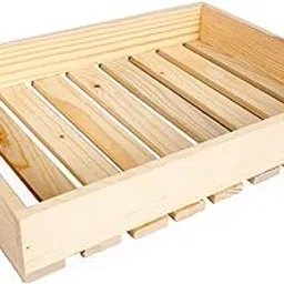 Itsy Bitsy Wooden Multipurpose Slotted Serving Tray 10 X 14 X 2inch 1pc-image-19