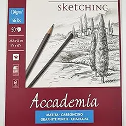 Fabriano Accademia Sketching Paper Pad, 50 Sheets, 120 GSM, Size A3 – Lightweight Paper for Artists & Quick Studies |Ideal for Drawing, Sketching, Mandala, Shading Art, Students, School, Office-picture-21