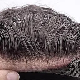 HAREZO Q6 Hair Patch for Men | Q6 Front lace Hair wig | 0.03 mm Invisible Front Hairline, Ultra Thin Base, Flexible PU, 100% Human Hair Wig | Leight Weight and Low Desnsity Patch (Natural Brown, 9X6)-picture-52