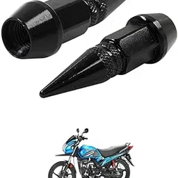 LOVMOTO Universal Spiked Valve Caps,Aluminum Alloy Dustproof and Waterproof Tire Valve Stem Caps, Suitable for Cars, Trucks and Motorcycles (2PCS Black) Comfortable with Pass-ion Pr-o tr-picture-24