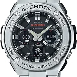 casio G-Shock GST-S110D-1ADR Analog-Digital Black Dial Men Watch Silver Metal Strap (G604)-picture-12
