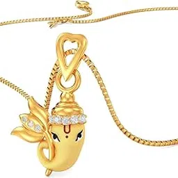 joyalukkas Religious Collection Lord Ganesha Gold Pendant-picture-44