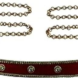 vidhya kangan Waist Chain kamarbandh size-44 inch Material Velvet Stone stud Elegant Traditional Waist Chain kamarbandh/kamarbandhfor Women and girls Adjustable & Lightweight Design (sku-bro2939)-picture-19