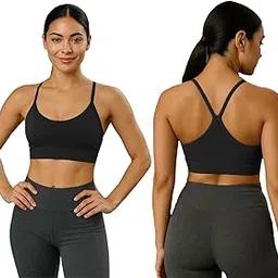 mythili Women and Girls Sports Bra | Cotton Spandex, Racerback, Double Layered | Medium to High Impact for Running, Gym, Yoga & Workouts | Wire Free, Non Padded, Full Coverage-picture-53