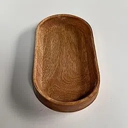 Elegant Wooden Candle Holder Potpourri Holder Jewelry, Keys and Coins Dish, Art Supplies Tray, Mini Planter, Base Gift Tray (20 x 10 x 2.2 Cm)-picture-29