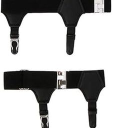 club bollywood LICHTS®2 Pairs Sock Garters Double Clip Sock Suspenders for Cotton Silk Socks Black|Clothing, Shoes & Accessories | Womens Clothing |Sleep | Garter Belts-picture-20