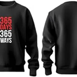365 Days 365 Ways Unisex Cotton Blend Sweatshirt, Black, 320GSM Brushed Loopknit, Ultra Soft Pre-Shrunk Crewneck, S-XXL-picture-34