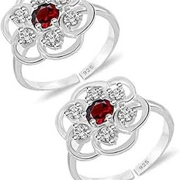 styleejewel Sterling Silver Toe Rings for Women | 925 Pure Chandi Bichiya Traditional Design Indian Toe Rings for Women Stylish (SJTR42)-picture-11
