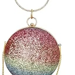 tooba Women Handicraft Beautiful Round Box Clutch Bag Purse for Bridal, Casual, Wedding Bag for Women & Girls-picture-20