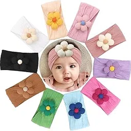 3 Baby Nylon Headbands Hairbands Hair Bow Elastics for Girl headbands with bows Newborns Infant Toddlers (ANY COLOUR)-image-59