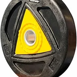 LEEWAY Viva Rubber Coated Metal Integrated (2.5kg X 2) Olympic Rubber Weight Plates 31mm| Tri-Grip Rubber Weight| Olympic Barbell Spare Gym Weight Plates for Strength Training| Olympic Weight (2.5kg Pair (2.5X2))-picture-28