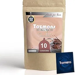 Condoms for Men Ultra Thin Latex Material | Natural Plain Flavoured Condoms with Comfort Fit | Long Lasting, Smooth Texture for Enhanced Experience (Pack of 10, Chocolate)-image-77