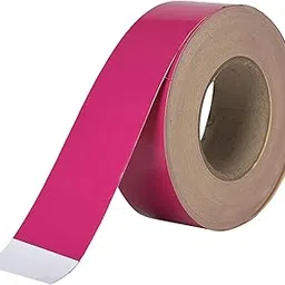 Laps of Luxury ® 50.8 mm (2 Inch) wide PINK colour Reflective Radium Tape 3.65 m (12 Ft)-picture-58