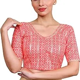 rene Cotton Blend Red Half Sleeveless Stitched (MAN-005758-PEACH@@P)-picture-15