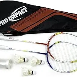 Pro Impact Badminton Set Includes 2 Rackets, 3 Feather Shuttlecocks and Cover-picture-17