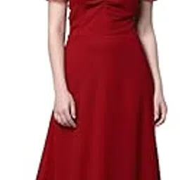 aayu Solid Short Sleeve Maxi Dress-picture-35