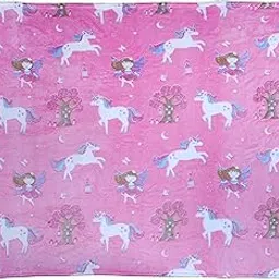 Glow in The Dark Blanket for Kids | Queen Size with Stars and Unicorns | Skin-Friendly, Washable, Gift Box Included | Night Light Blanket | Mix Pink-image-92